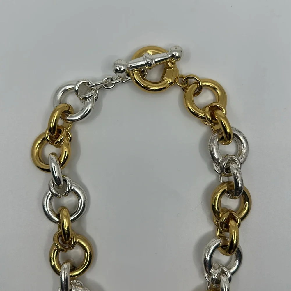 Chucky Gold and Silver Chain Necklace - Picture 5 of 10